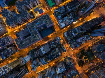 Top Down View of Buildings