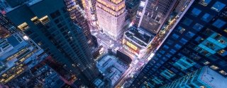 new york city aerial view night